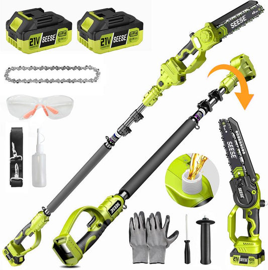 2 in 1 Mini Chainsaw with 6-15ft Pole